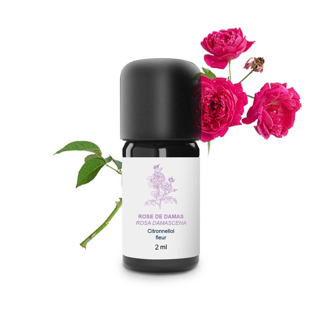 Ätherisches Öl der Damaszener Rose 100% Bio und handwerklich hergestellt