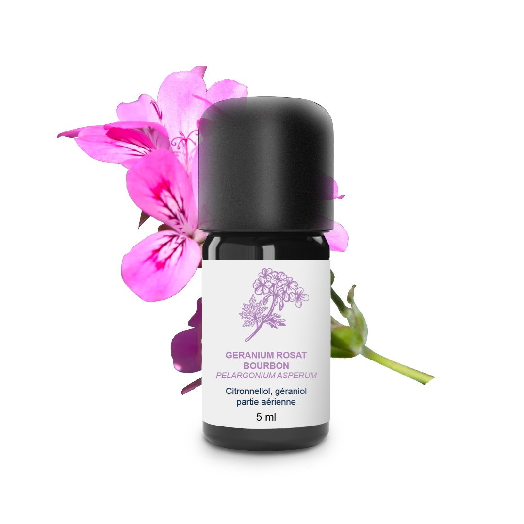 Ätherisches Öl aus Geranium rosat bourbon 100% Bio und handwerklich hergestellt