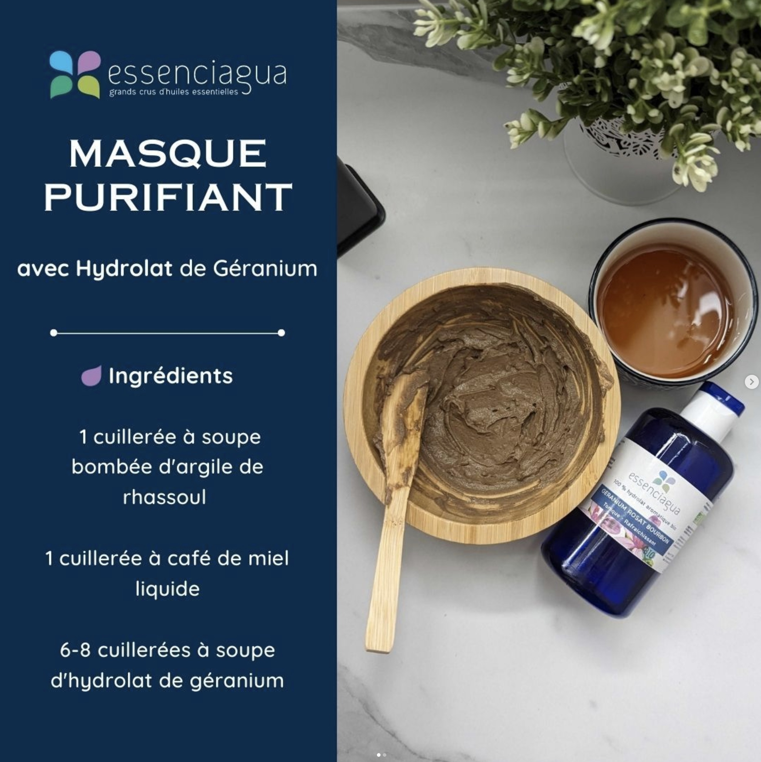 Rezept für eine Gesichtsmaske mit Geraniengeist